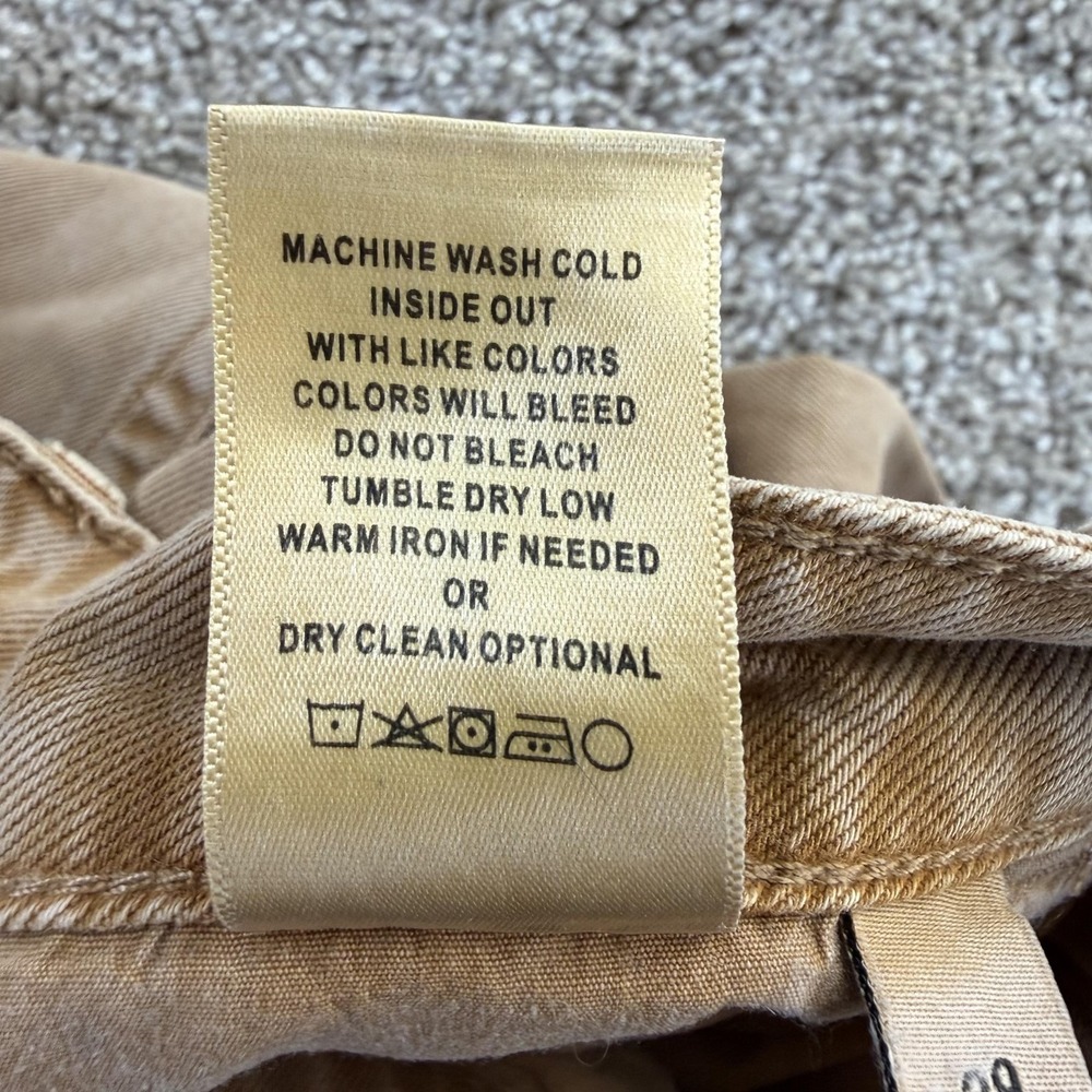 VERVET Wide Leg Jeans Womens 29 Light Wash Beige Distressed Relaxed Denim - Picture 4 of 13